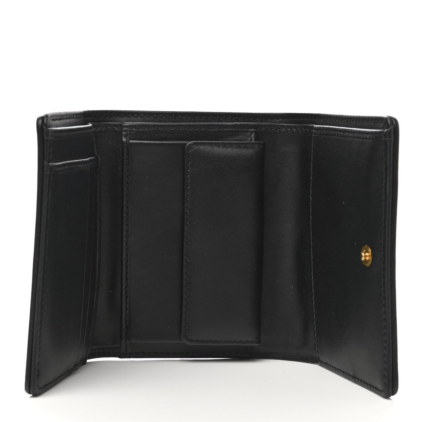 Nappa Quilted Small Devotion Continental Wallet Black