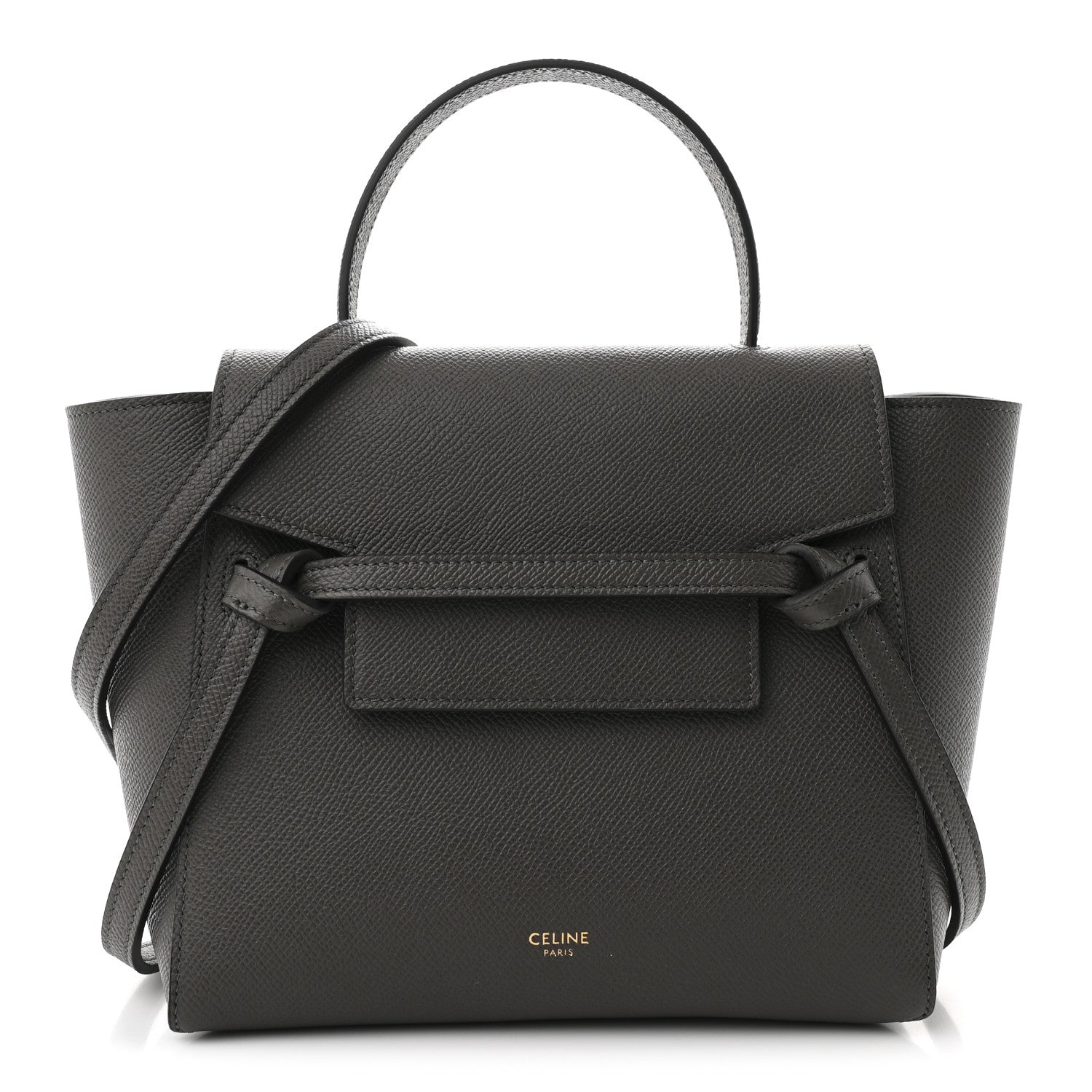 Celine Grained Calfskin Nano Belt Bag Grey 1 of 9