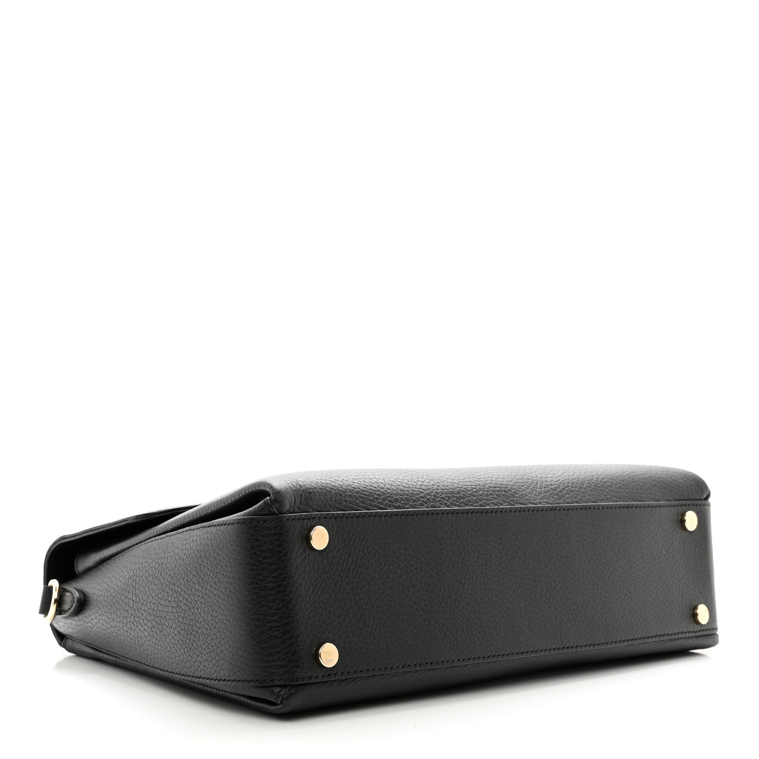 Gucci Dollar Calfskin Medium Interlocking G Top Handle Shoulder Bag Black 4 of 10