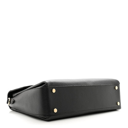 Gucci Dollar Calfskin Medium Interlocking G Top Handle Shoulder Bag Black 4 of 10