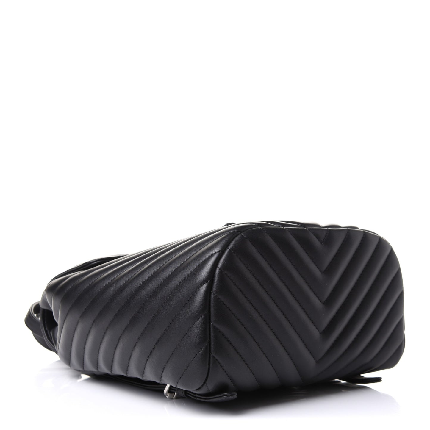 Calfskin Chevron Quilted Small Urban Spirit Backpack Black