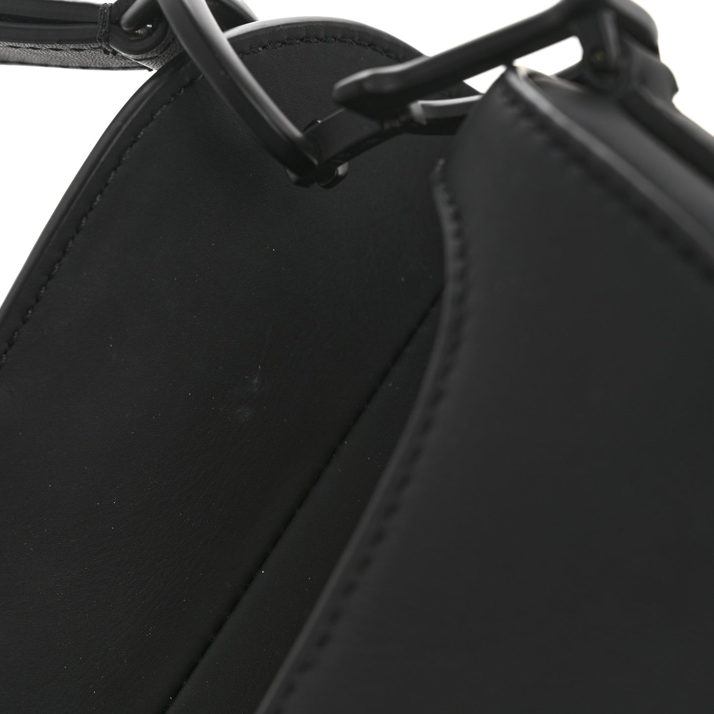 Ultra Matte Calfskin Mini Saddle Bag Black