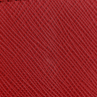 Prada Saffiano Metal Tab Wallet Fuoco 10 of 12