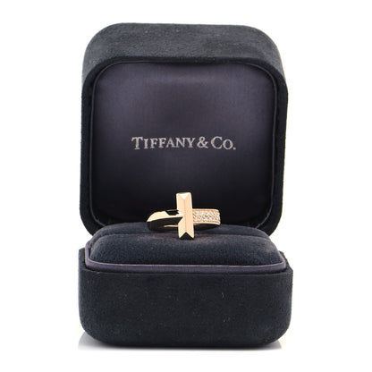 Tiffany 18K Rose Gold Diamond T T1 Ring 50 5.5 5 of 5