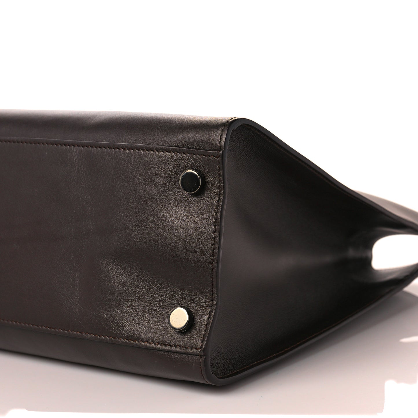 Calfskin Natalia Tote Dark Brown