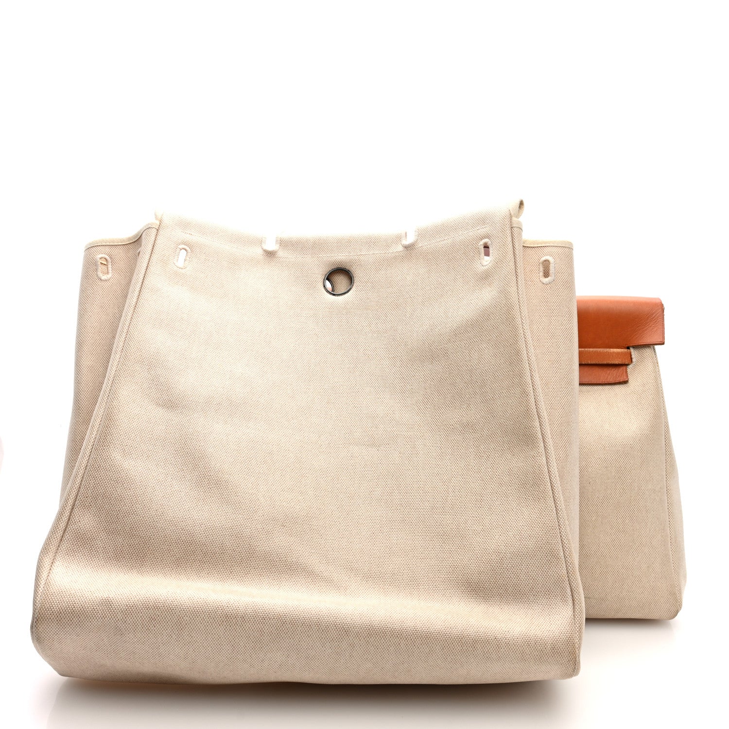 Hermes Toile Vache Calfskin Herbag 2 in 1 36 MM Natural 6 of 13