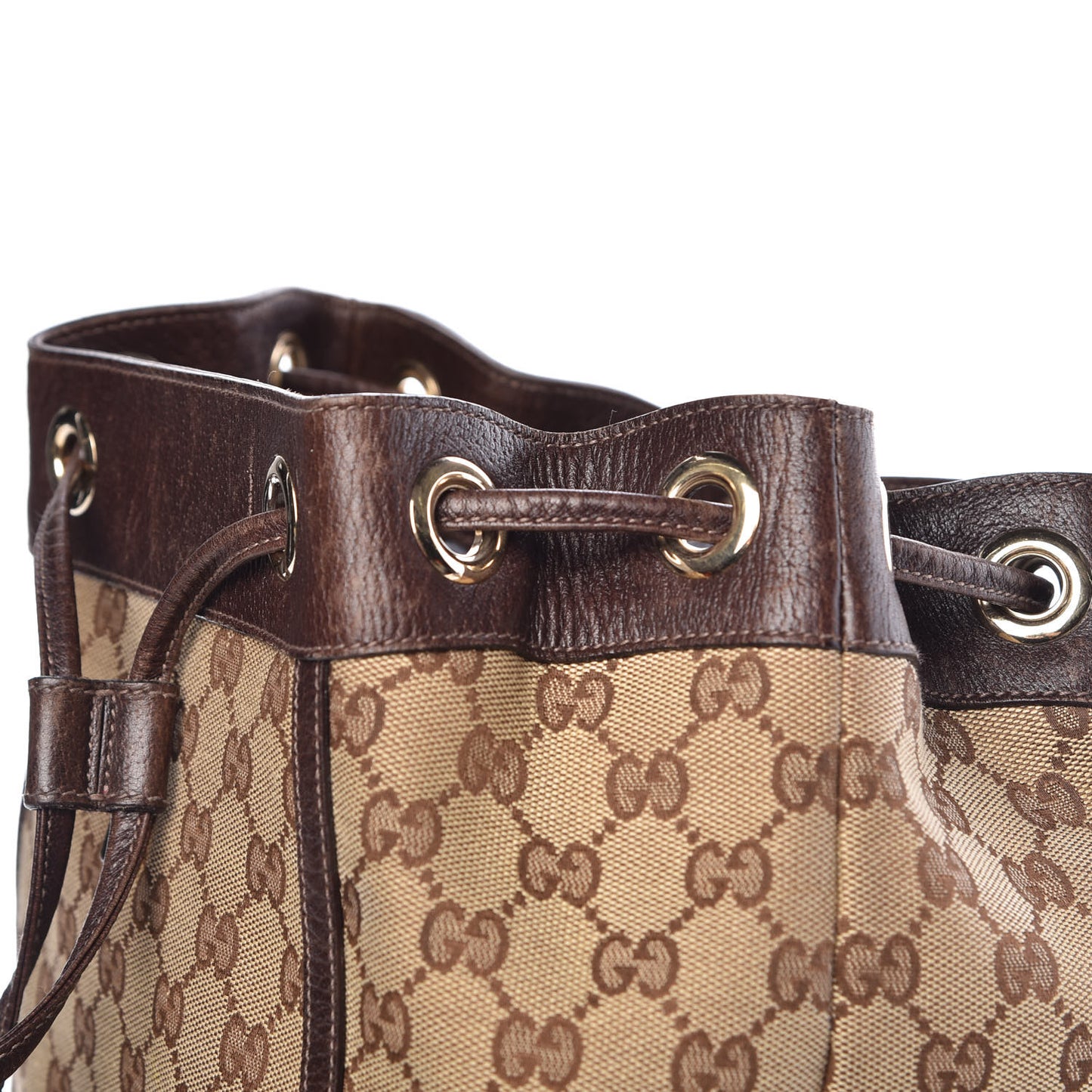 GG Monogram Flap Backpack Brown