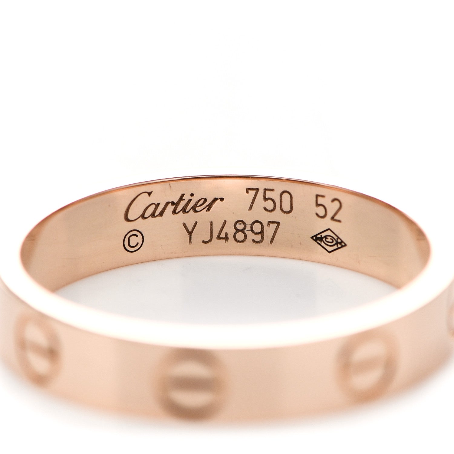 Cartier 18K Pink Gold 3.5mm LOVE Wedding Band Ring 52 6 4 of 4