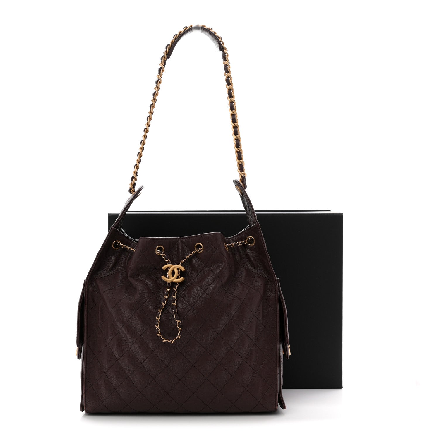 Chanel Caviar Quilted Medium Chanel 25 Handbag Dark Brown 13 of 13