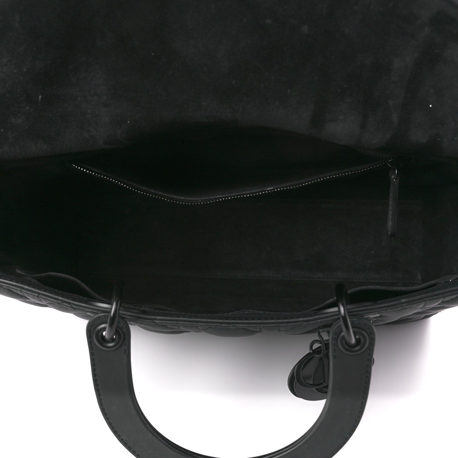 Christian Dior Ultra Matte Calfskin Cannage Large Lady Dior Black 5 of 12