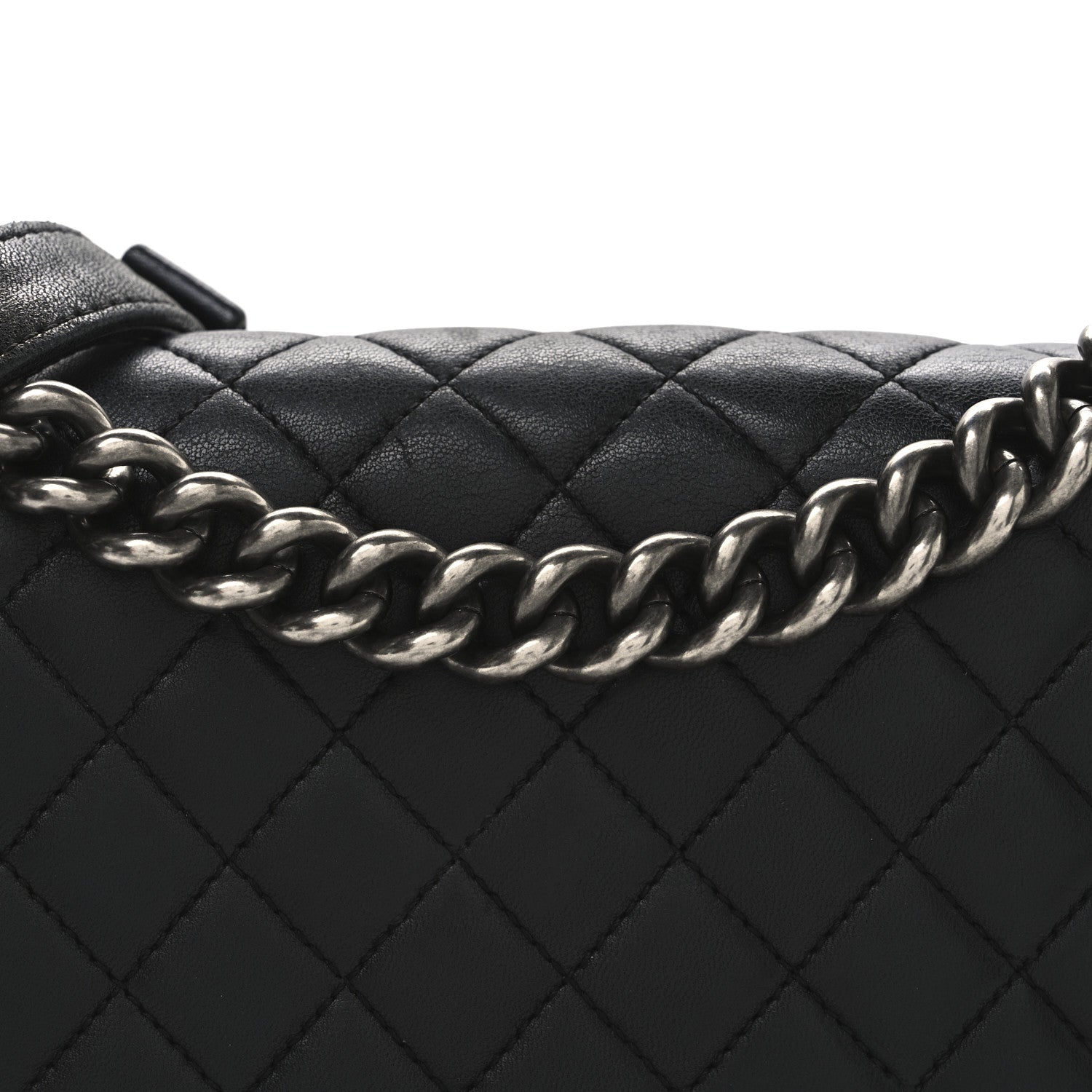 Chanel Lambskin Quilted Medium Boy Flap Black 8 of 11