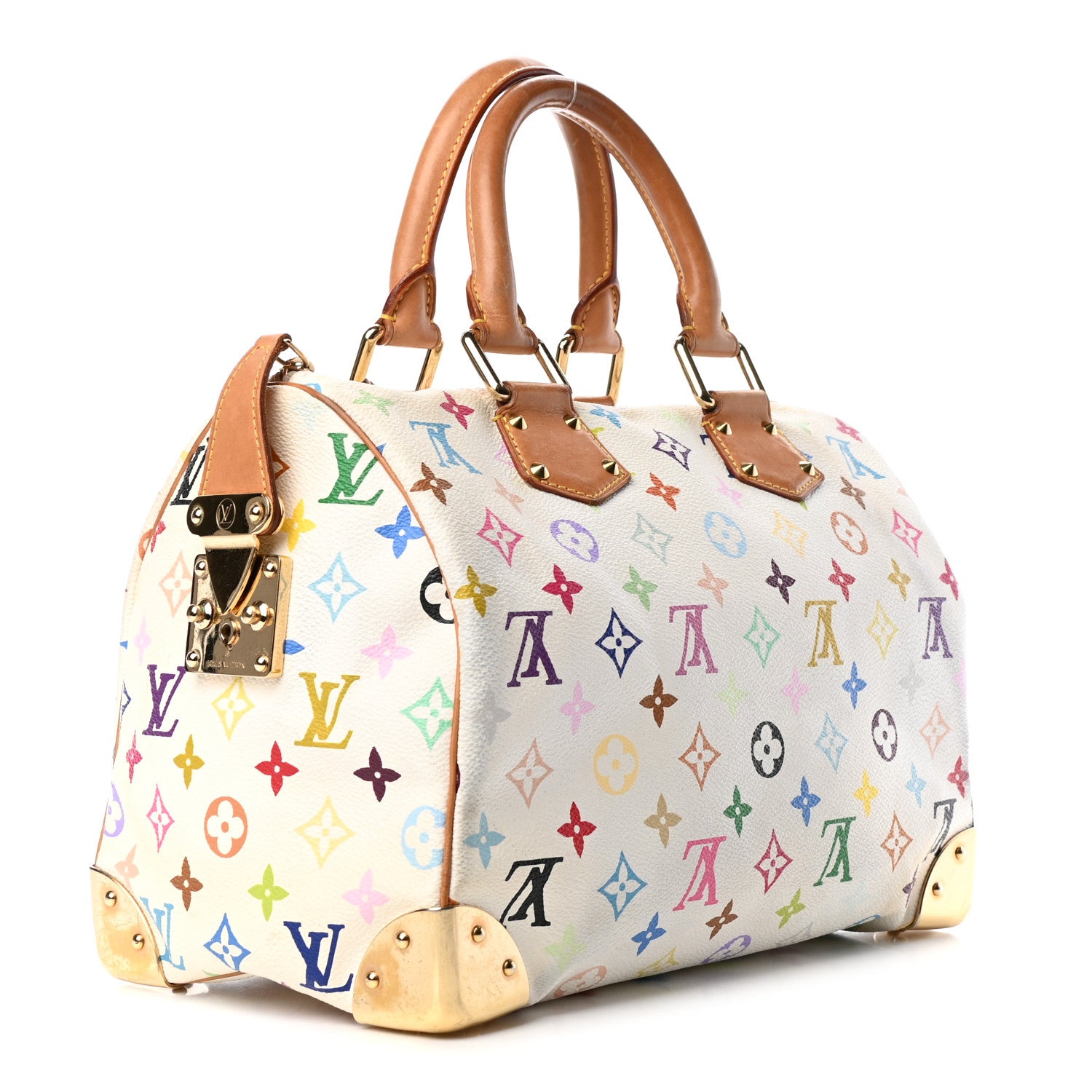Louis Vuitton Monogram Multicolor Speedy 30 White 2 of 4
