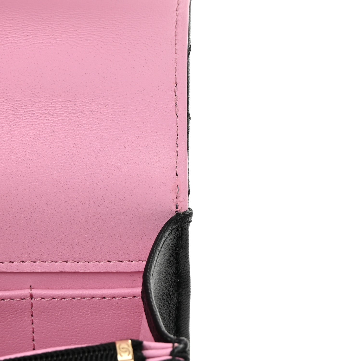 Chanel Lambskin Quilted Flap Phone Holder With Chain Black Lilac 12 of 15