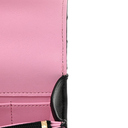 Chanel Lambskin Quilted Flap Phone Holder With Chain Black Lilac 12 of 15