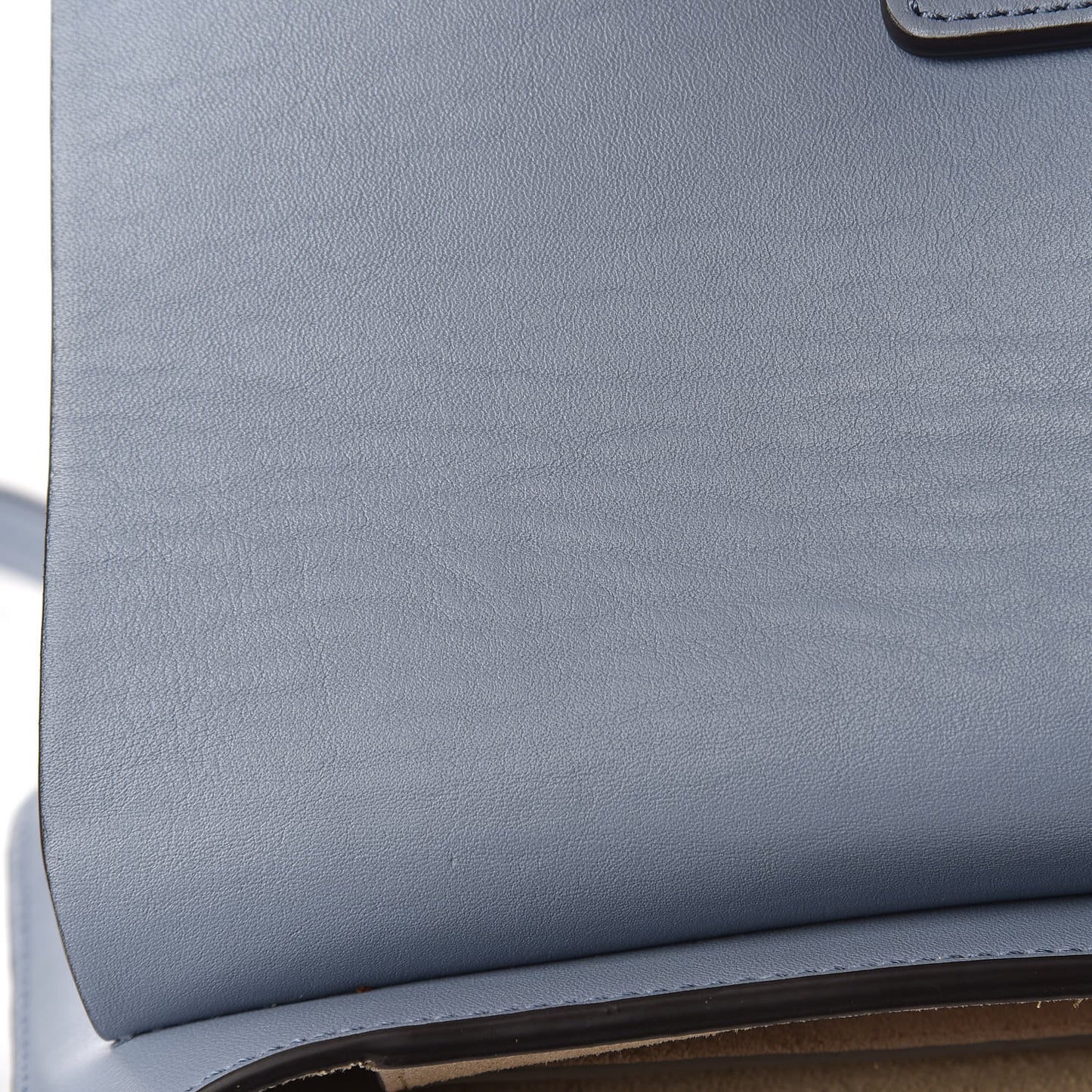 Suede Calfskin Small Faye Shoulder Bag Washed Blue