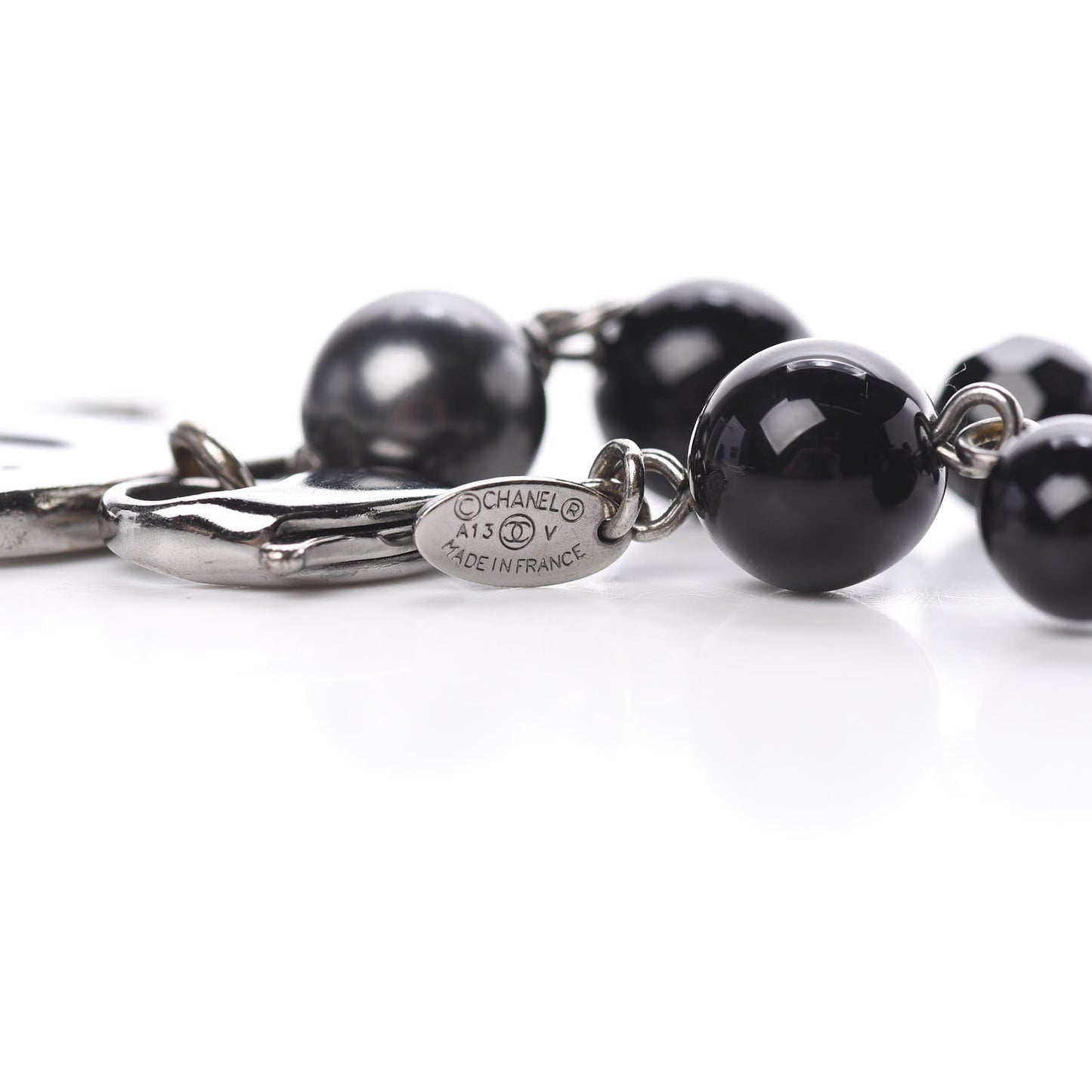 Beaded CC Bracelet Black