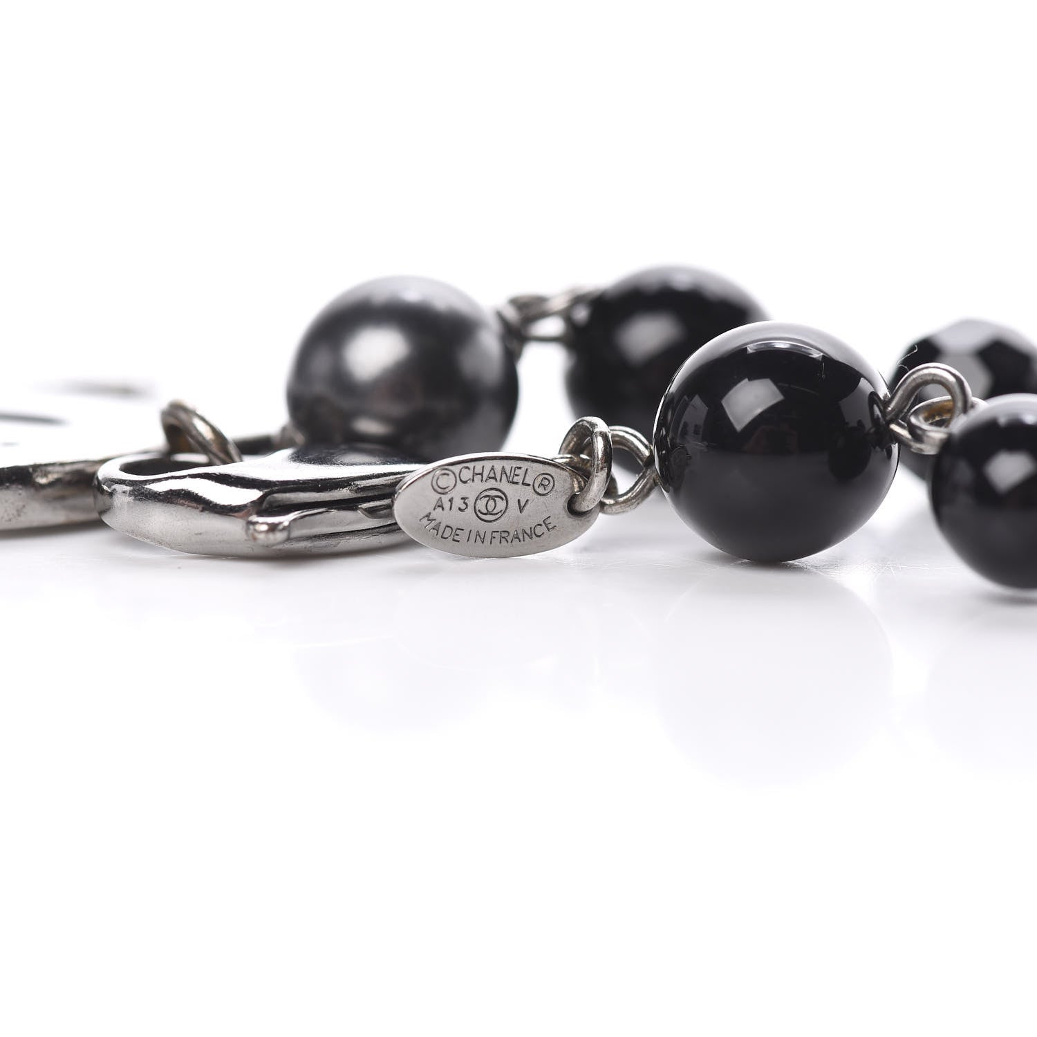 Chanel Beaded CC Bracelet Black 3 of 3