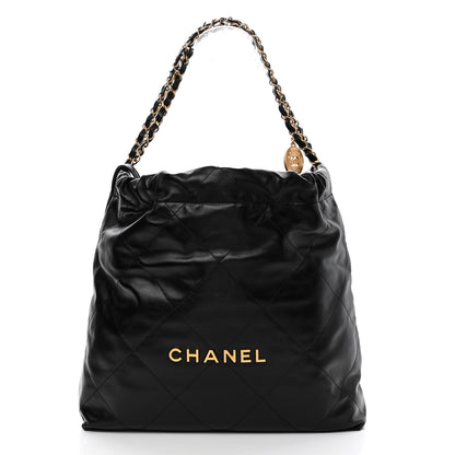 Chanel Shiny Calfskin Quilted Chanel 22 Black 3 of 11