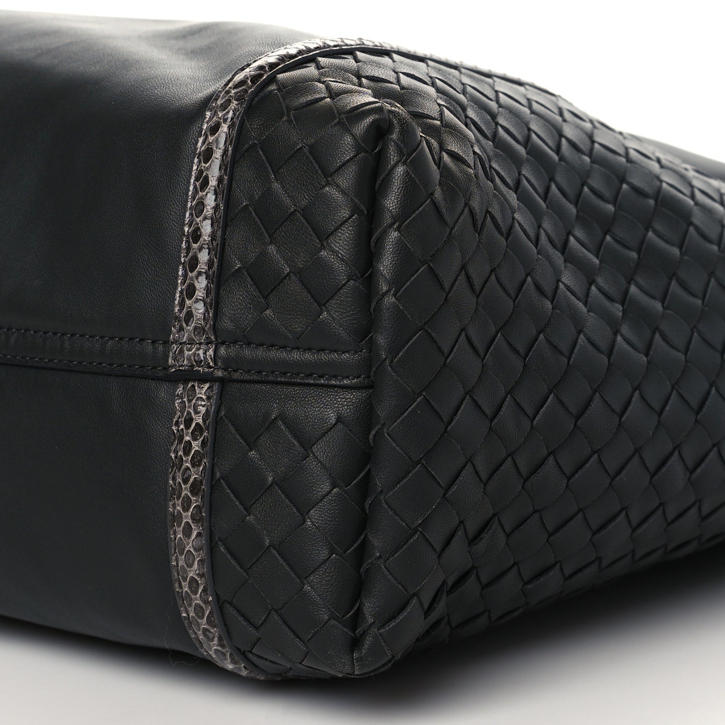 Nappa Ayers Intrecciato Tote Grey