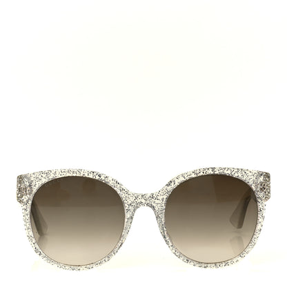 Gucci Acetate Glitter Sunglasses GG0034S Silver 2 of 8