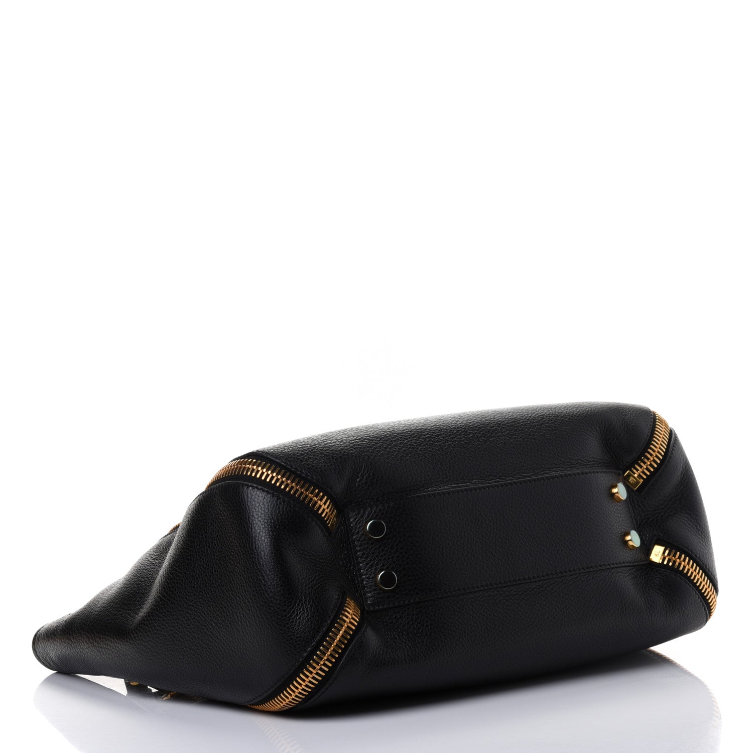 Tom Ford Grained Calfskin Sedgwick Medium Zipper Tote Black 3 of 4