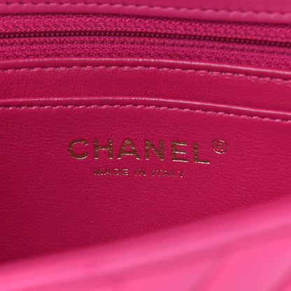 Chanel Lambskin Chevron Quilted Small Single Flap Pink 6 of 9