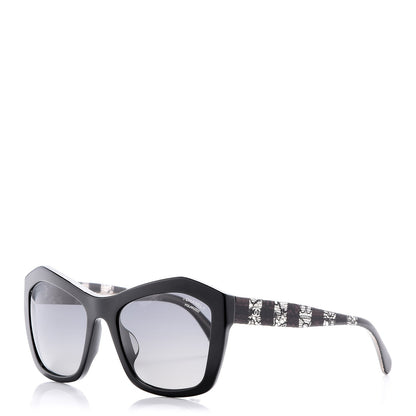 Chanel Lace Effect Sunglasses 5296-A Black 1 of 8