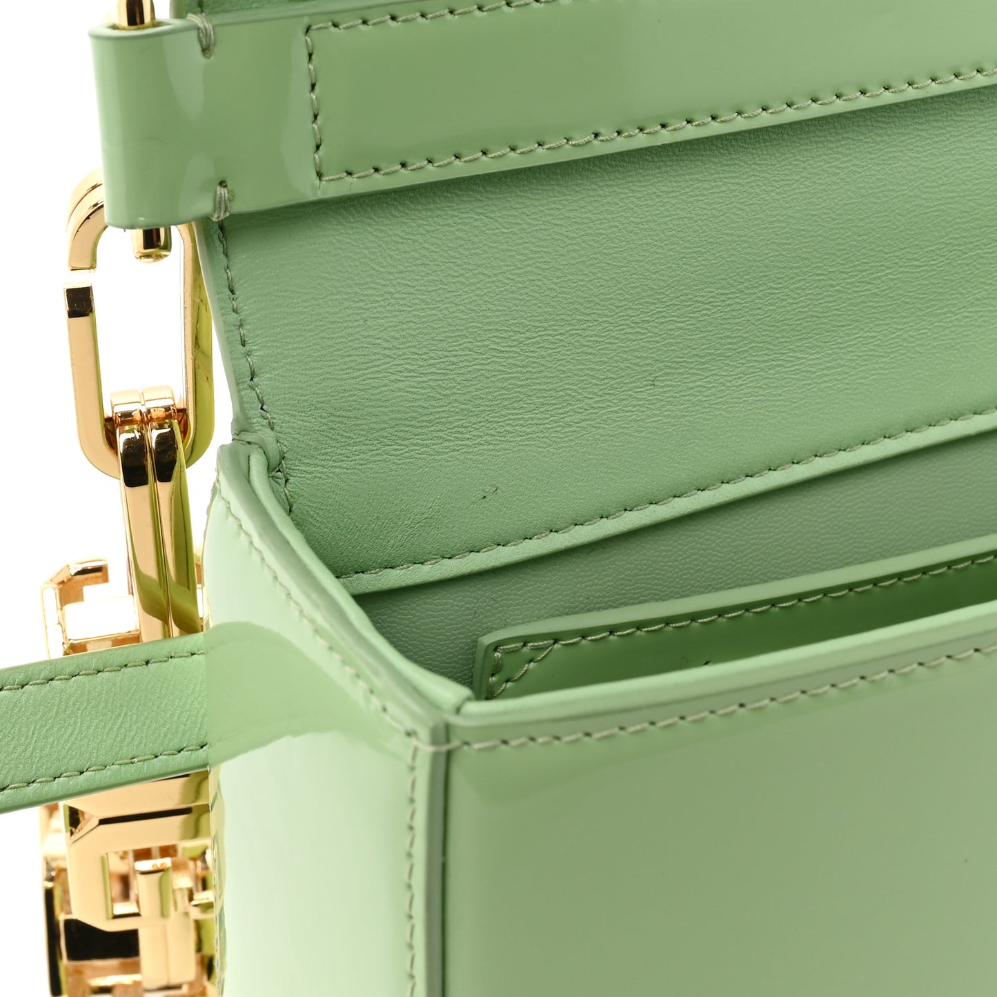 Box Calfskin Medium 4G Cube Chain Shoulder Bag Pistachio