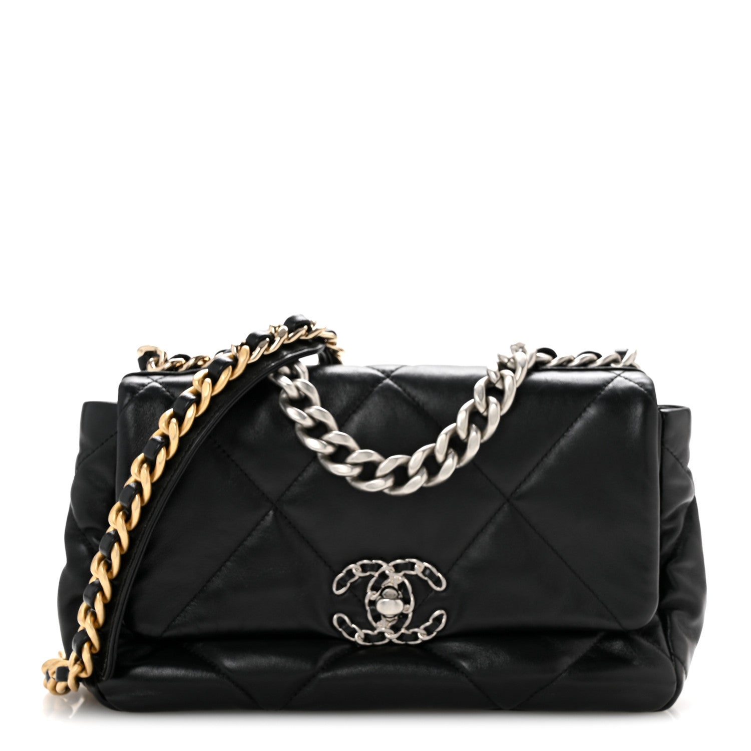 Chanel Lambskin Quilted Medium Chanel 19 Flap Black 1 of 14