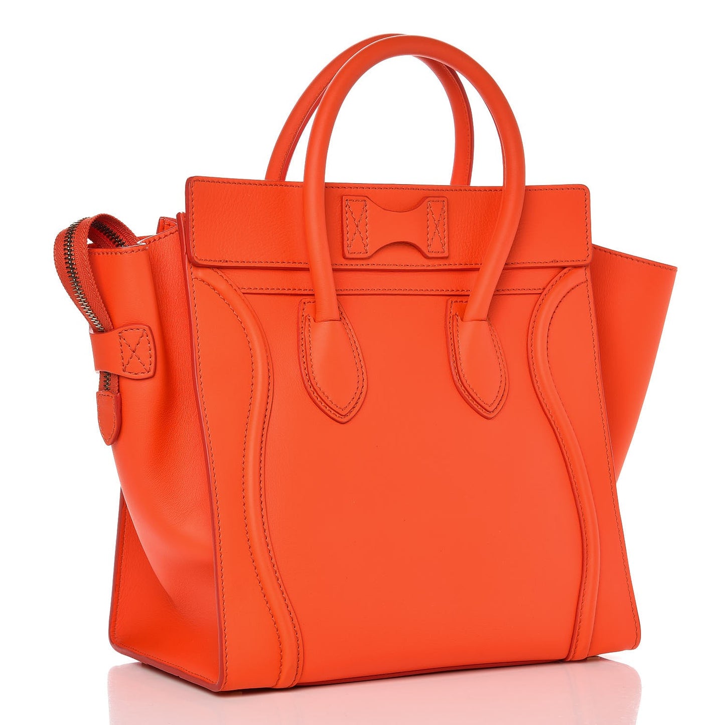 Smooth Calfskin Mini Luggage Bright Orange