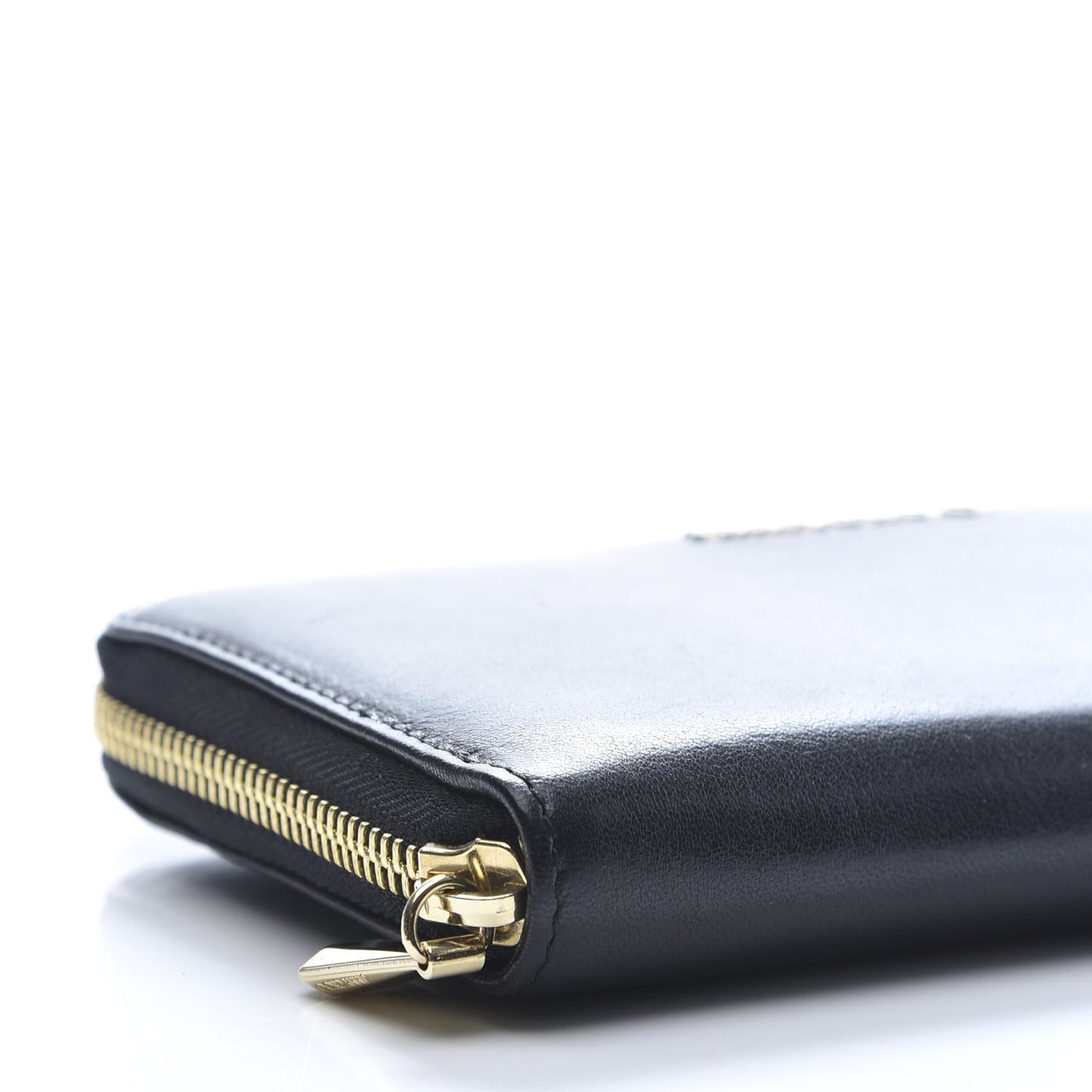 Soft Grained Goatskin Pippa Zip Around Wallet Black