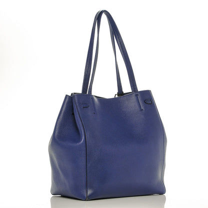 Celine Soft Grained Calfskin Small Belt Cabas Phantom Indigo 3 of 6