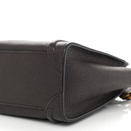 Celine Goatskin Nano Luggage Dark Taupe 10 of 10