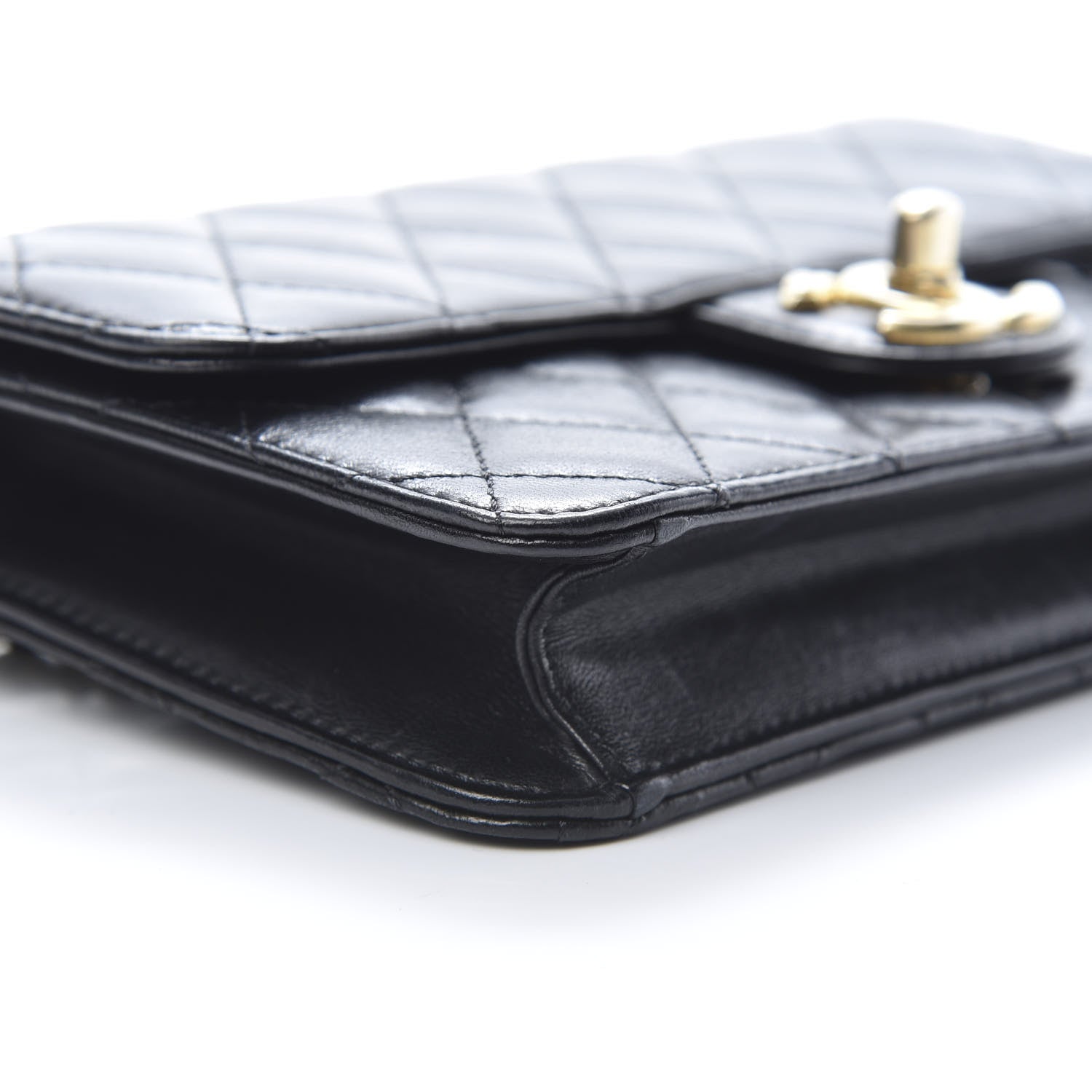 Chanel Lambskin Quilted Medium Crossing Times Flap Black 10 of 13