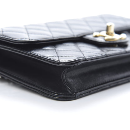 Chanel Lambskin Quilted Medium Crossing Times Flap Black 10 of 13