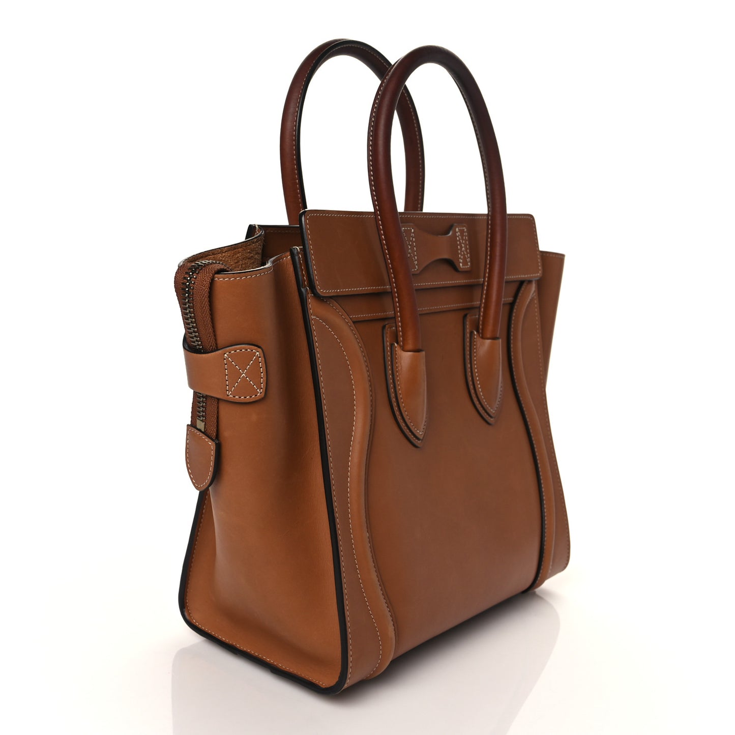 Natural Calfskin Micro Luggage Tan