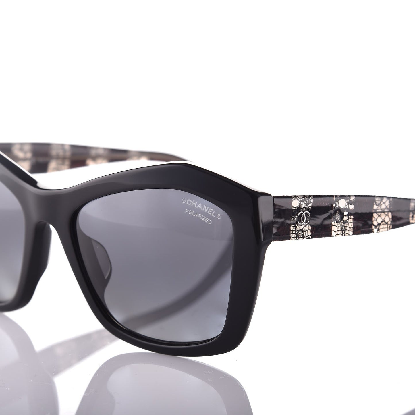 Lace Effect Sunglasses 5296-A Black