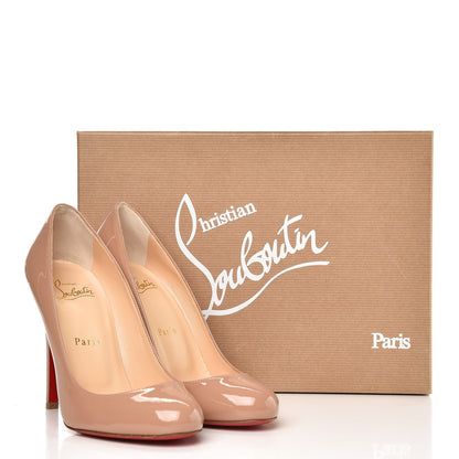Christian Louboutin Patent Ron Ron 100 Pumps 37 Nude 9 of 9