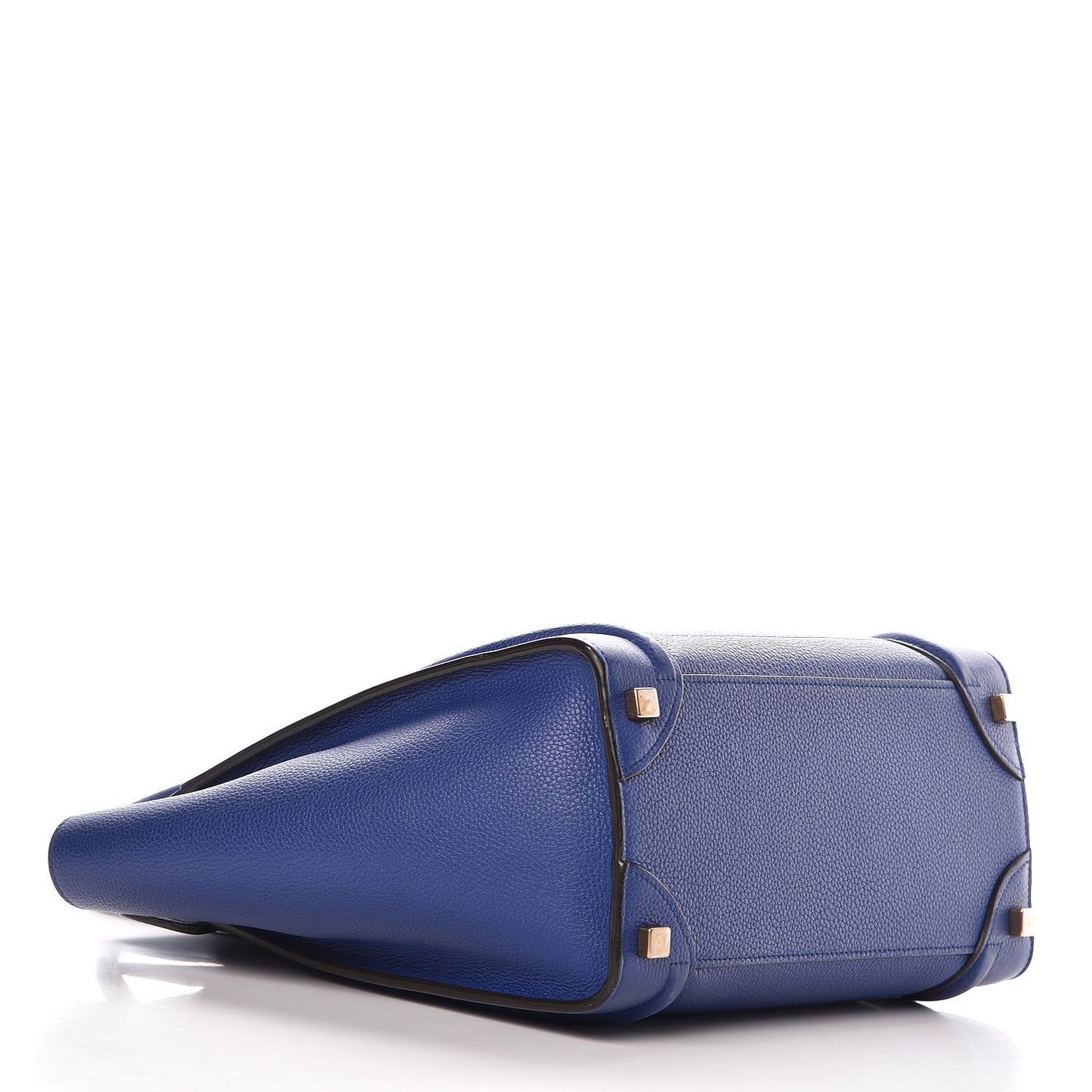 Drummed Calfskin Micro Luggage Indigo