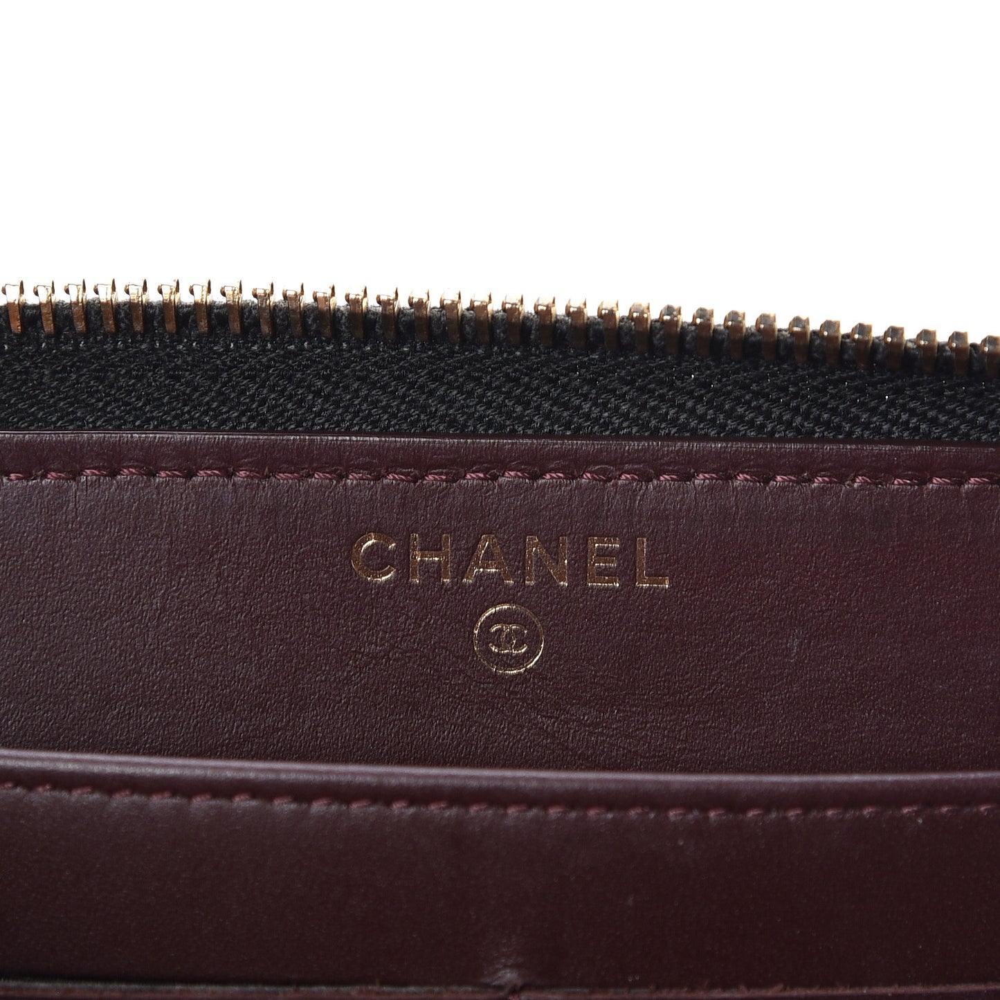 Caviar Quilted Large Gusset Zip Around Wallet Black