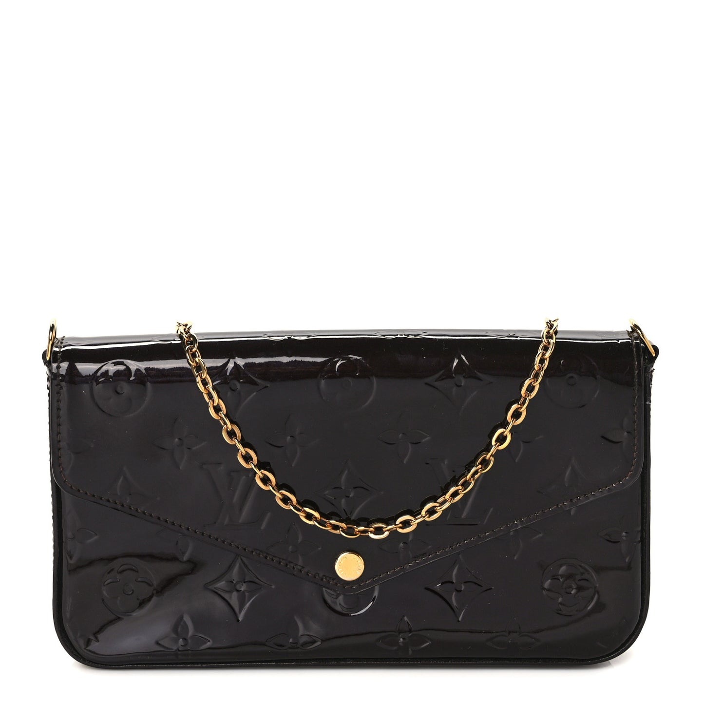 Vernis Pochette Felicie Chain Wallet Amarante