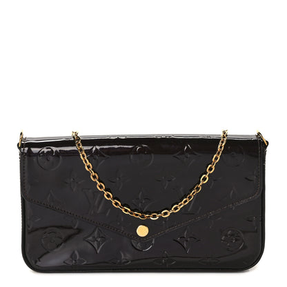 Louis Vuitton Vernis Pochette Felicie Chain Wallet Amarante 1 of 12