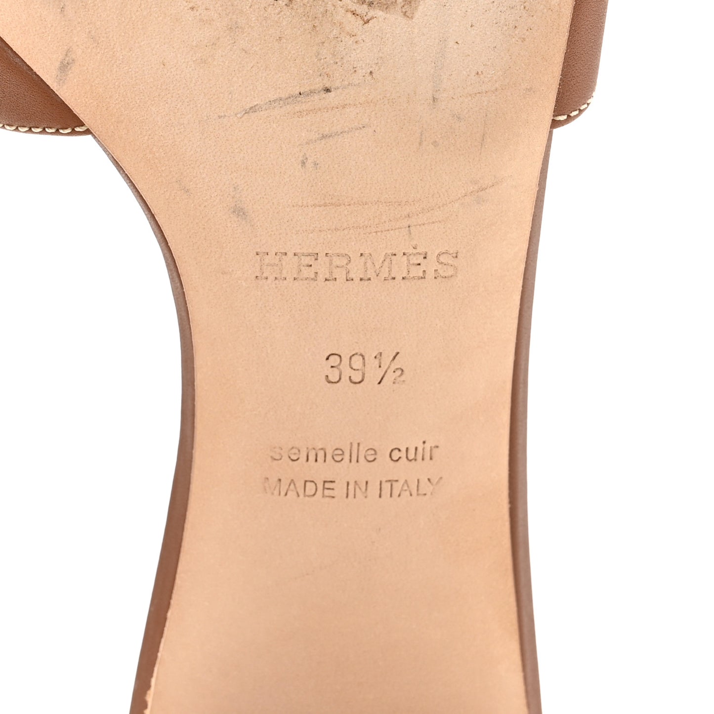 Calfskin Oasis Sandals 39.5 Gold
