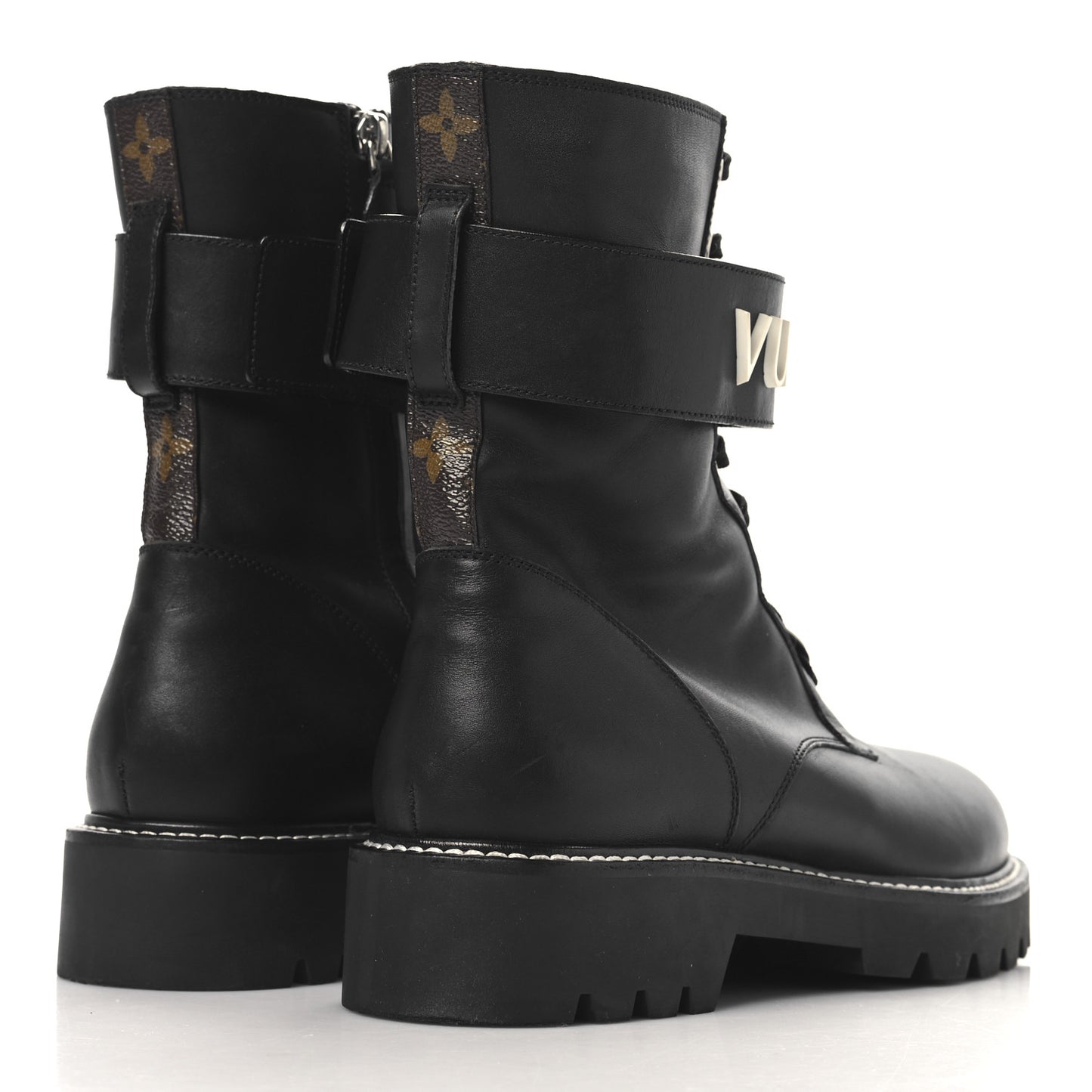 Calfskin Territory Flat Ranger Boots 40 Black