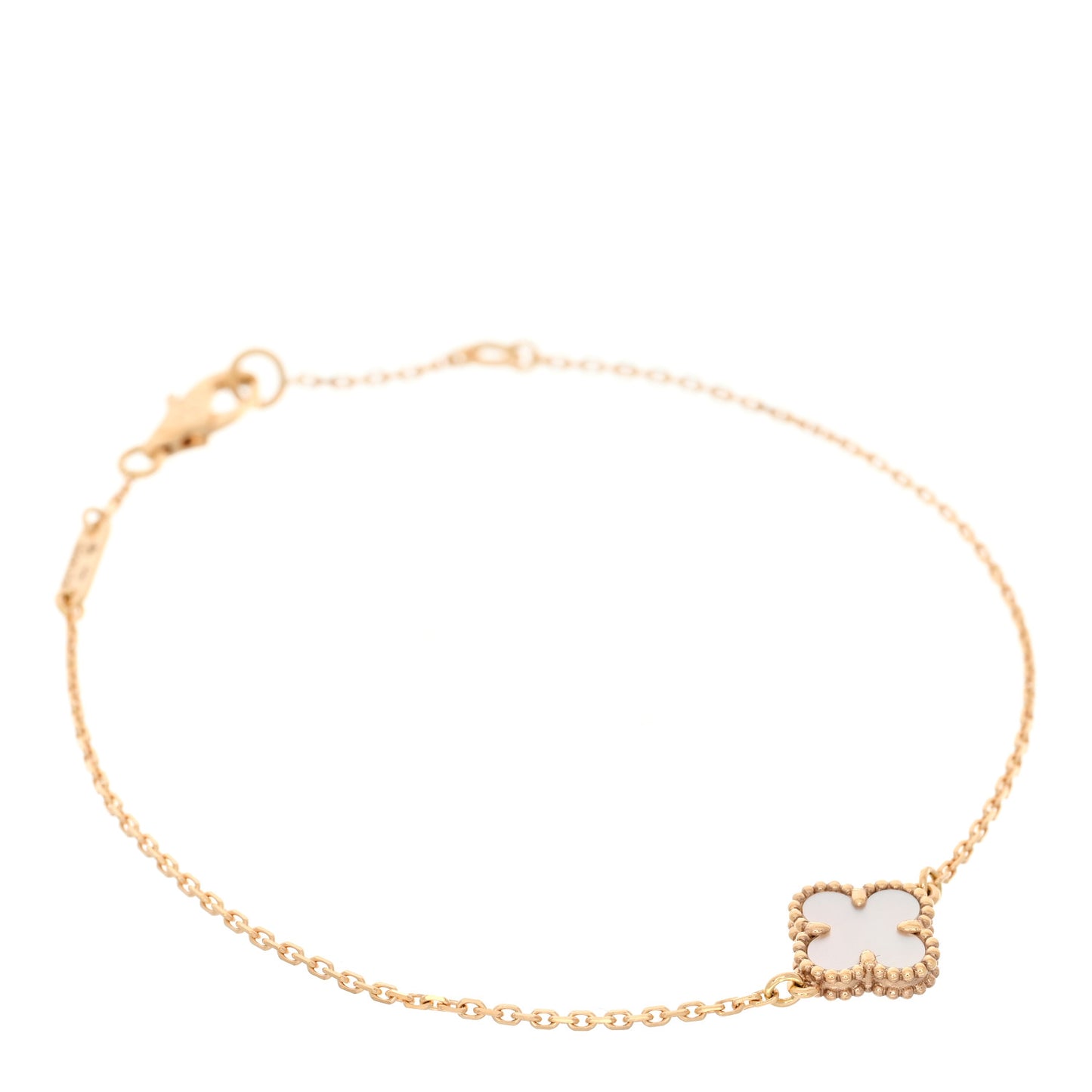 18K Yellow Gold Mother of Pearl Sweet Alhambra Bracelet