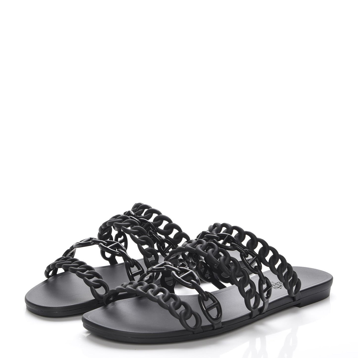 Rubber Chaine d'Ancre Nude Sandals 39 Black