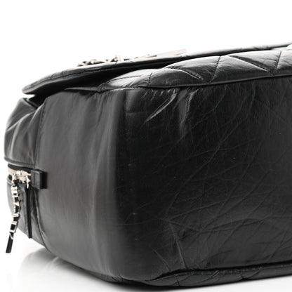 Chanel Aged Calfskin Quilted Large Express Bowling Bag Black 9 of 10