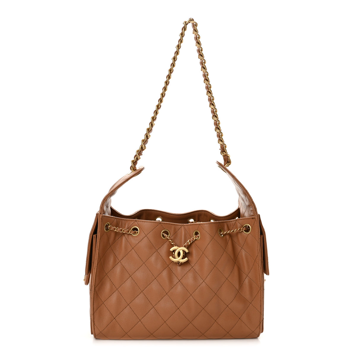 Chanel Caviar Quilted Small Chanel 25 Handbag Brown 1 of 10