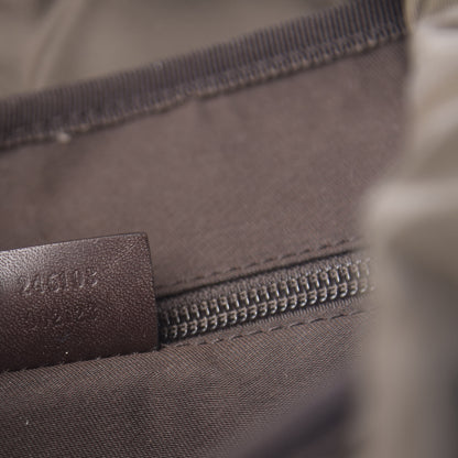 Gucci GG Supreme Monogram Medium Single Buckle Rucksack Backpack Beige Ebony Brown 8 of 10