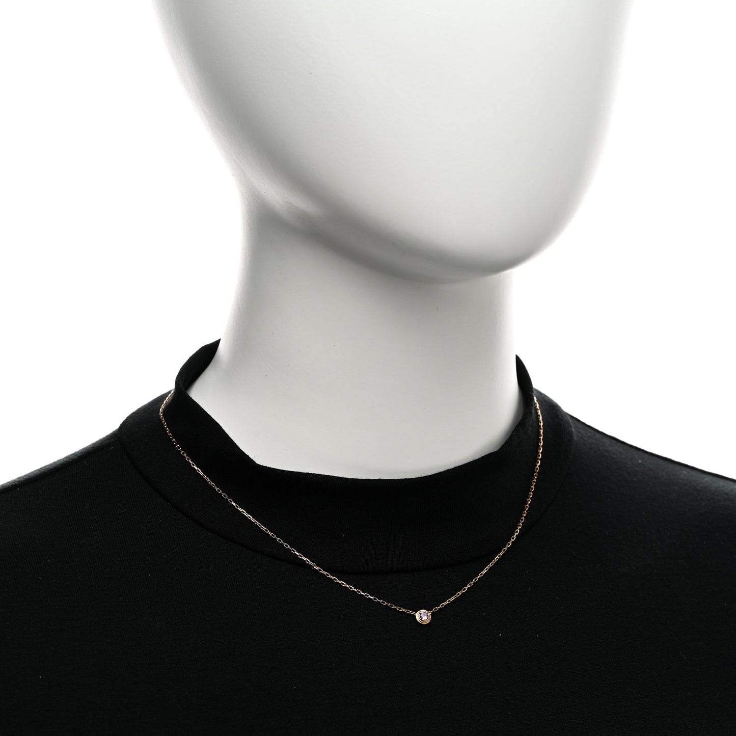 18K Pink Gold Pink Sapphire D'Amour Pendant Necklace